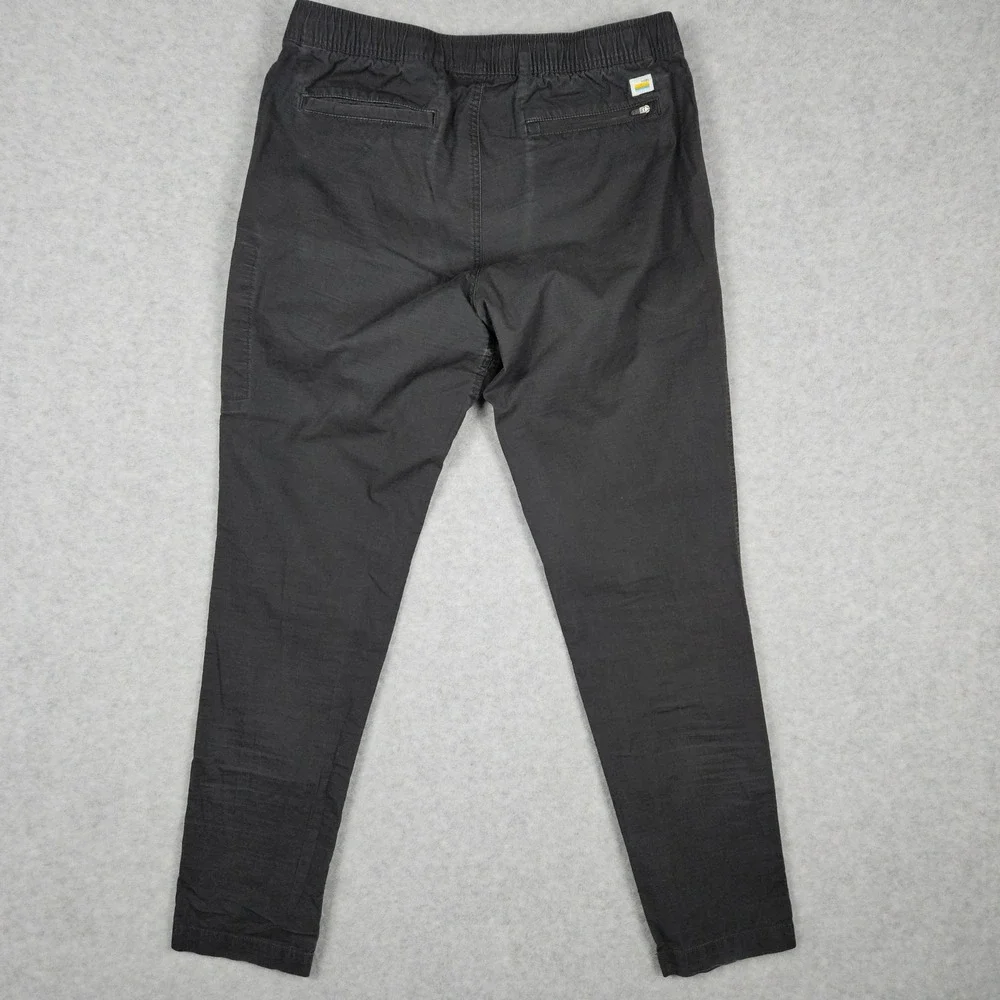 Vuori Men's Large Gray Black Ripstop Climber Pants Jogger Hiking Activewear V412